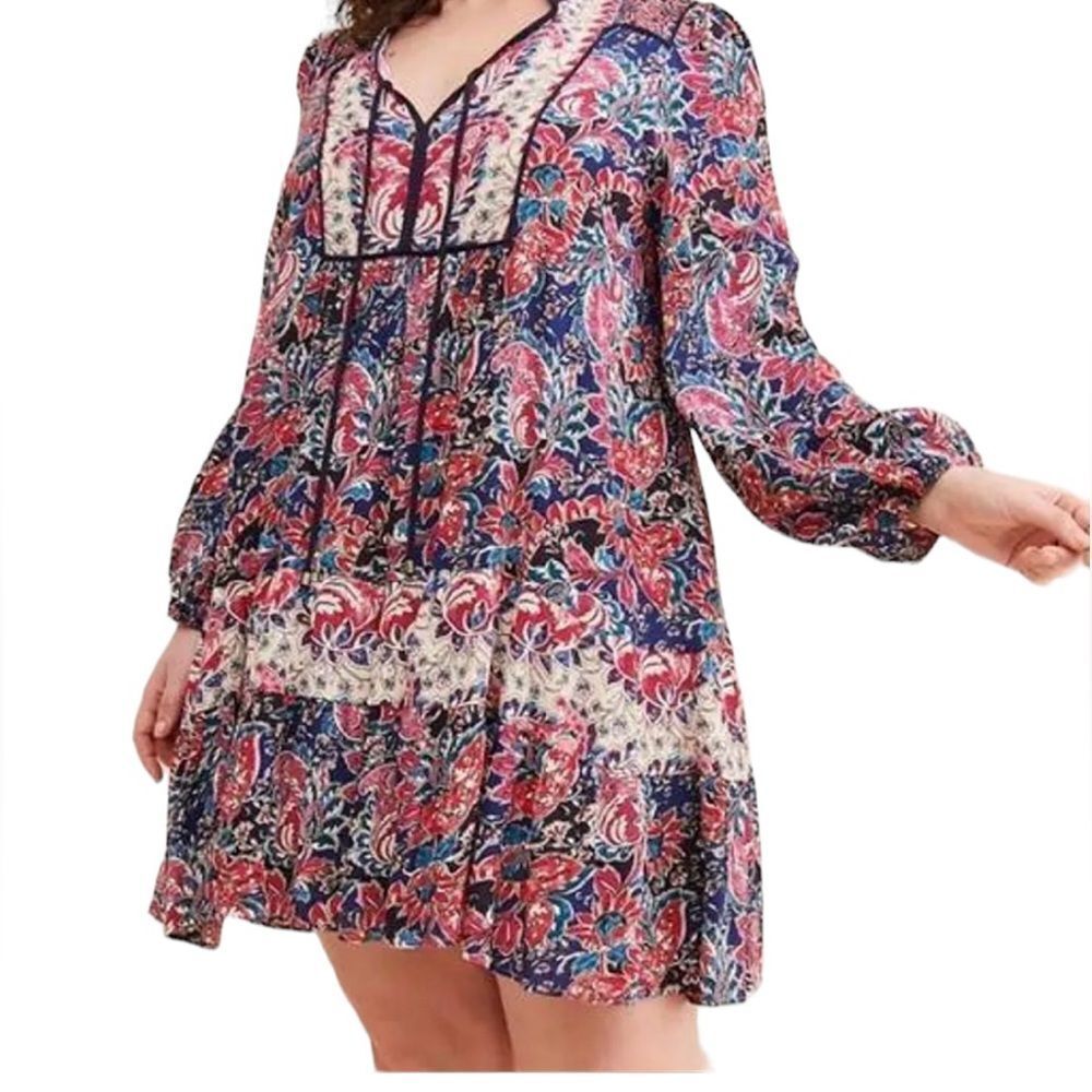 Anthropologie Multicolor Paisley Mini Dress